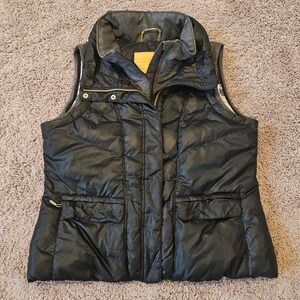 Lole Puffer Vest Women Size XL Black Quilted Down Fill Double Layer Winter Warm
